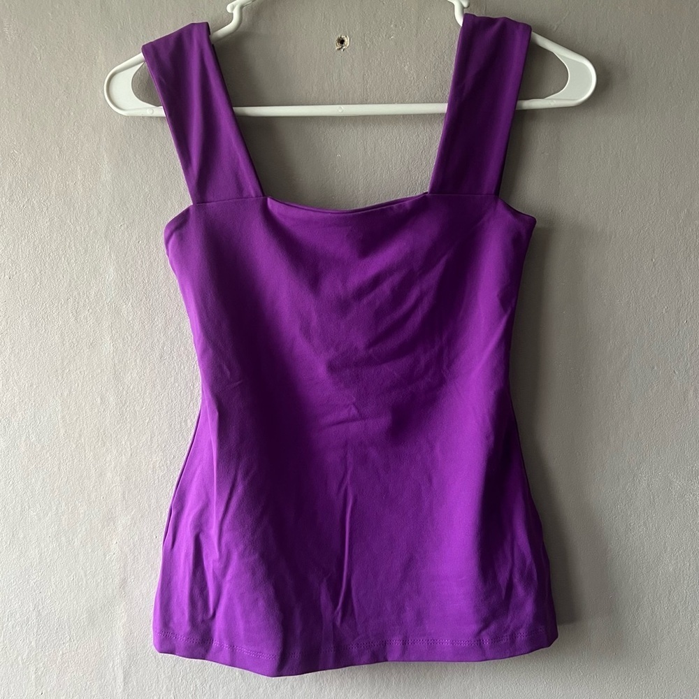 Susana Monaco Purple Bayberry Wide Strap Tank Top Size XS NWT